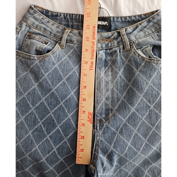 Fashion Nova Denim Jeans Cargo Pockets Cross Hatch 22x32 NWT - Picture 14 of 16